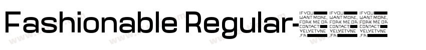 Fashionable Regular字体转换